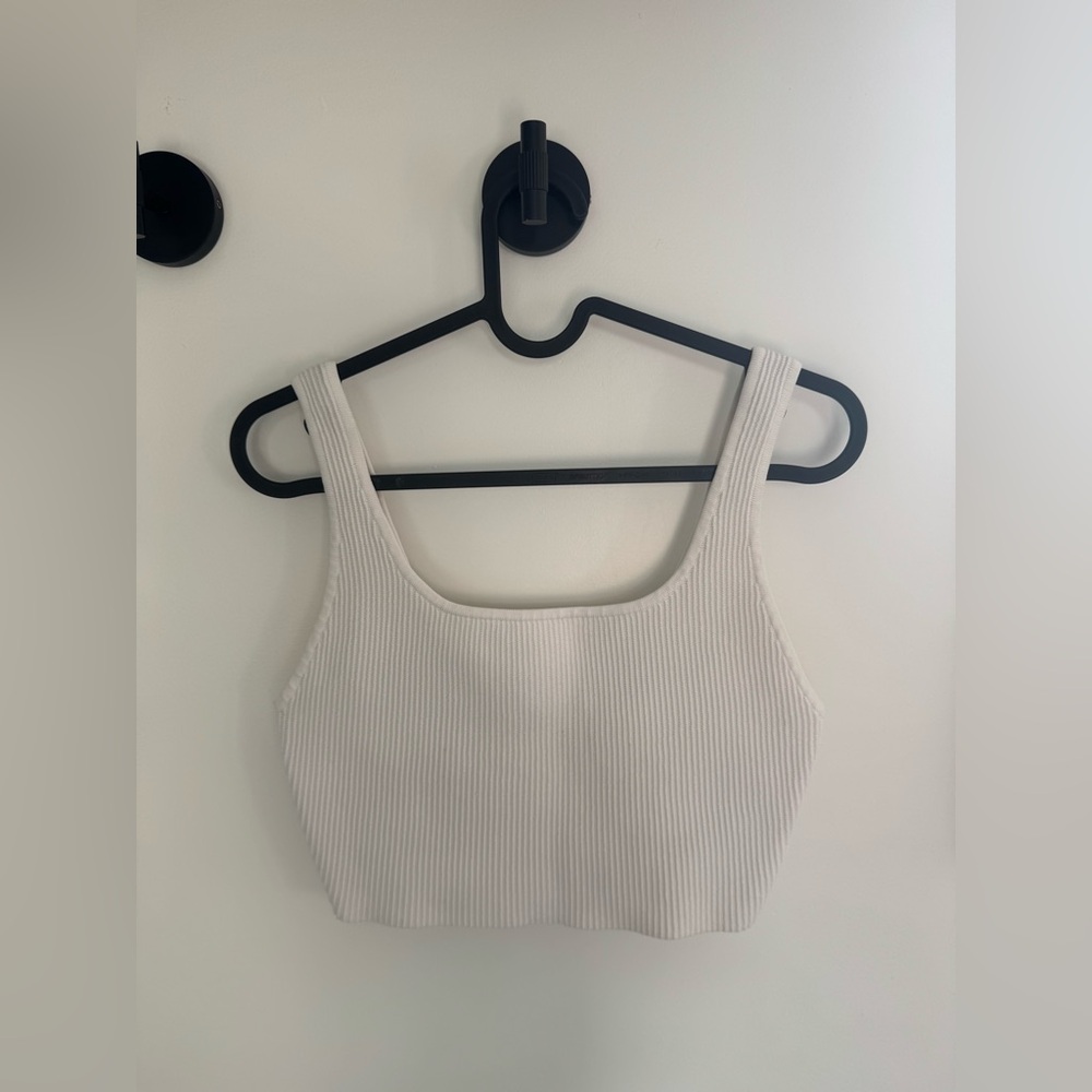 Babaton Sculpt Knit Squareneck Cropped Tank